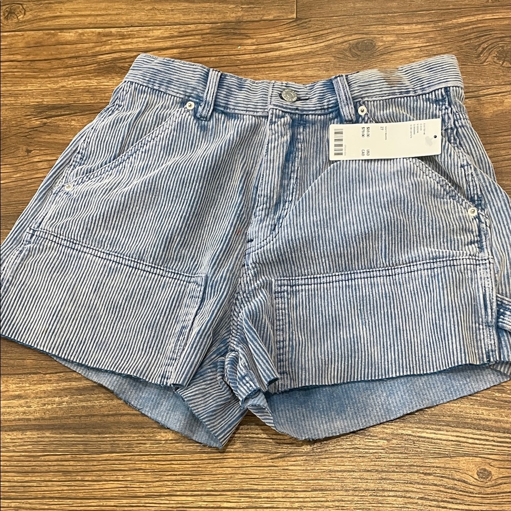 Urban Outfitters Blue Striped Women's Shorts